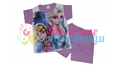 Детска  пижама - Замръзналото Кралство в лилаво